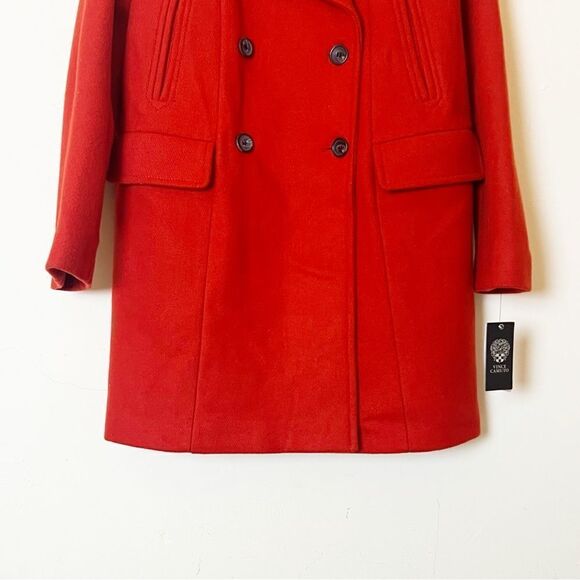 Vince Camuto Wool Blend Three Quarter Coat in Vermillion, Size Small - Picture 4 of 12
